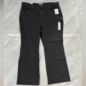 Women’s Signature By Levi Strauss Heritage High-Rise Flare Black Jeans 22W